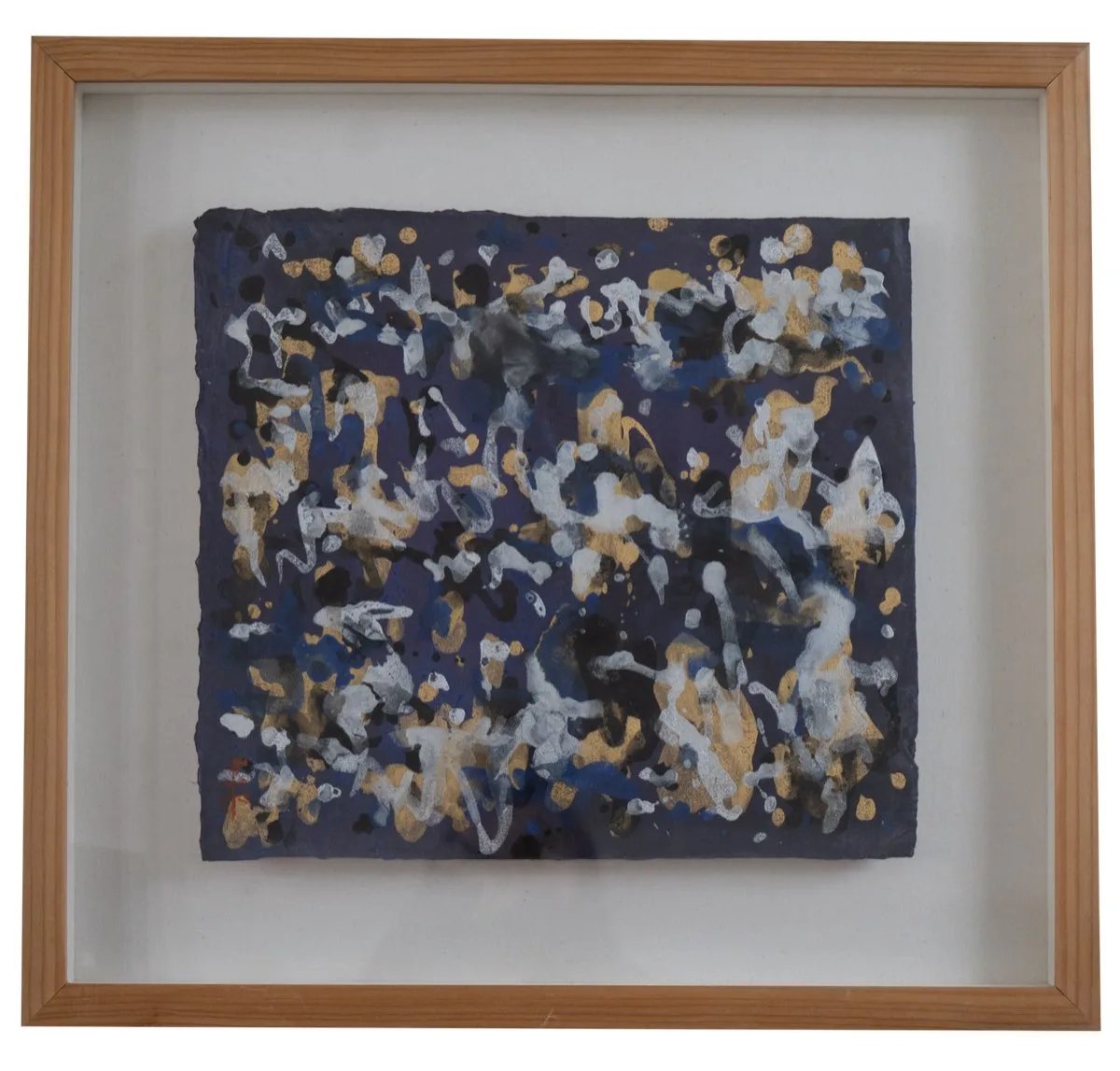 이익태, 〈Beam Letter〉, 2011, Acrylic·한지, 60x55cm