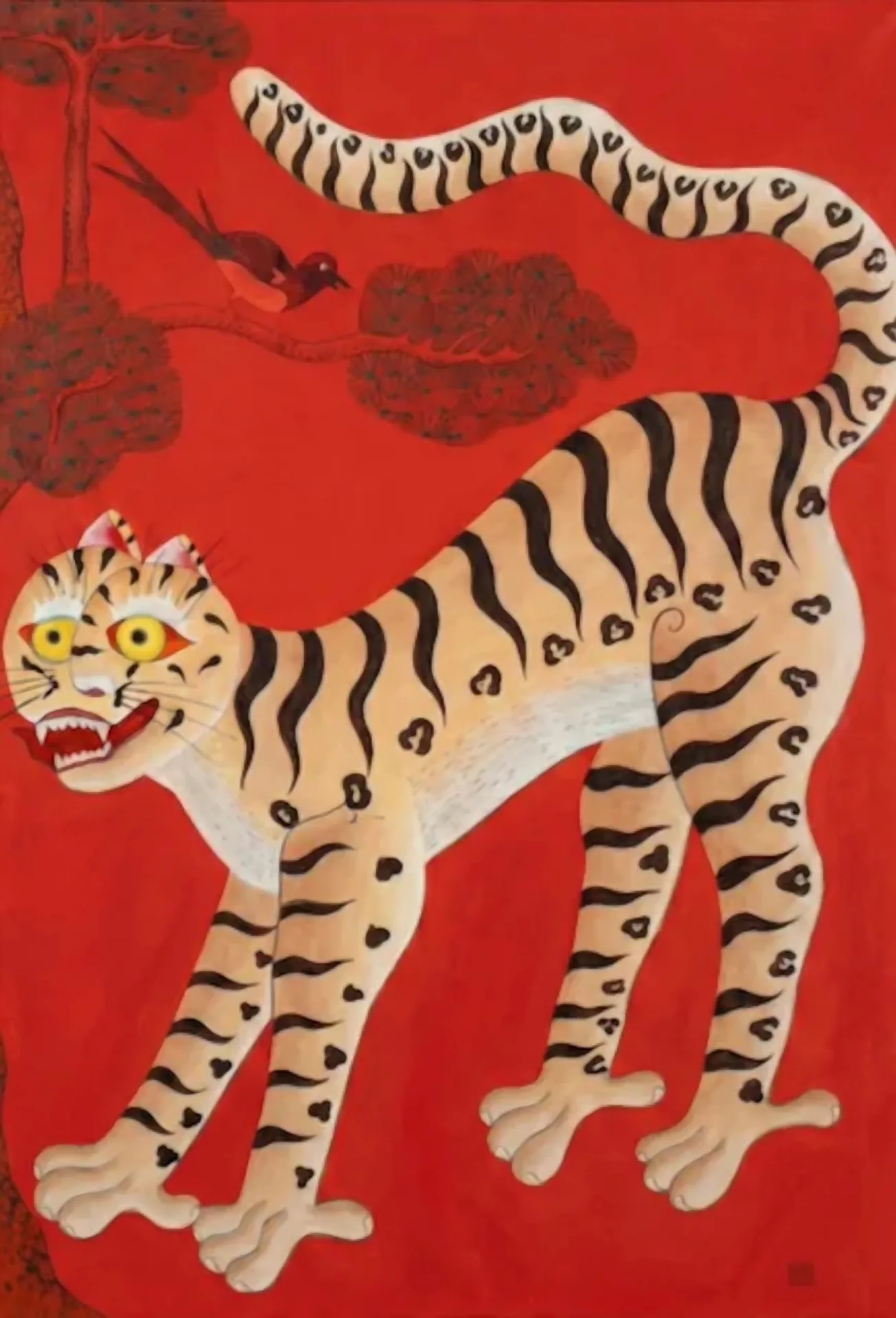 서공임, 〈영웅〉, 2020, 한지·수간분채