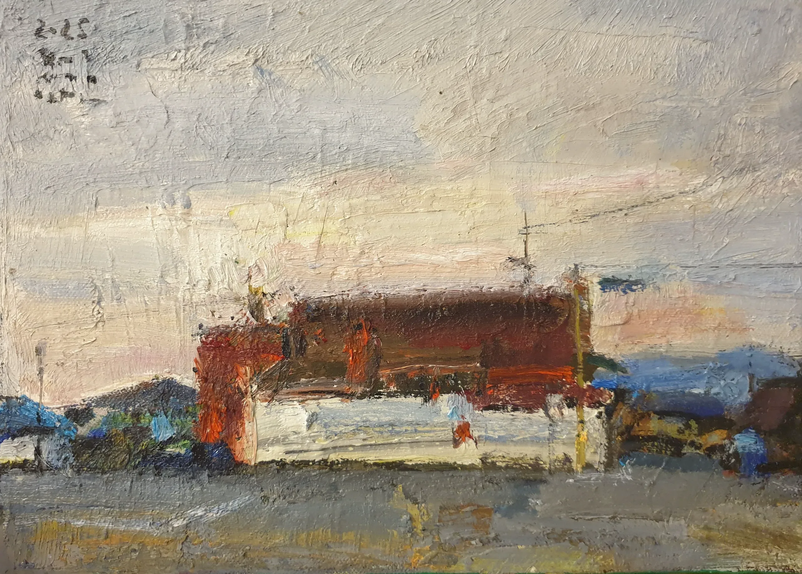 박성완, 〈강쟁정미소〉, 2025, Oil on canvas, 24.2x33.4cm