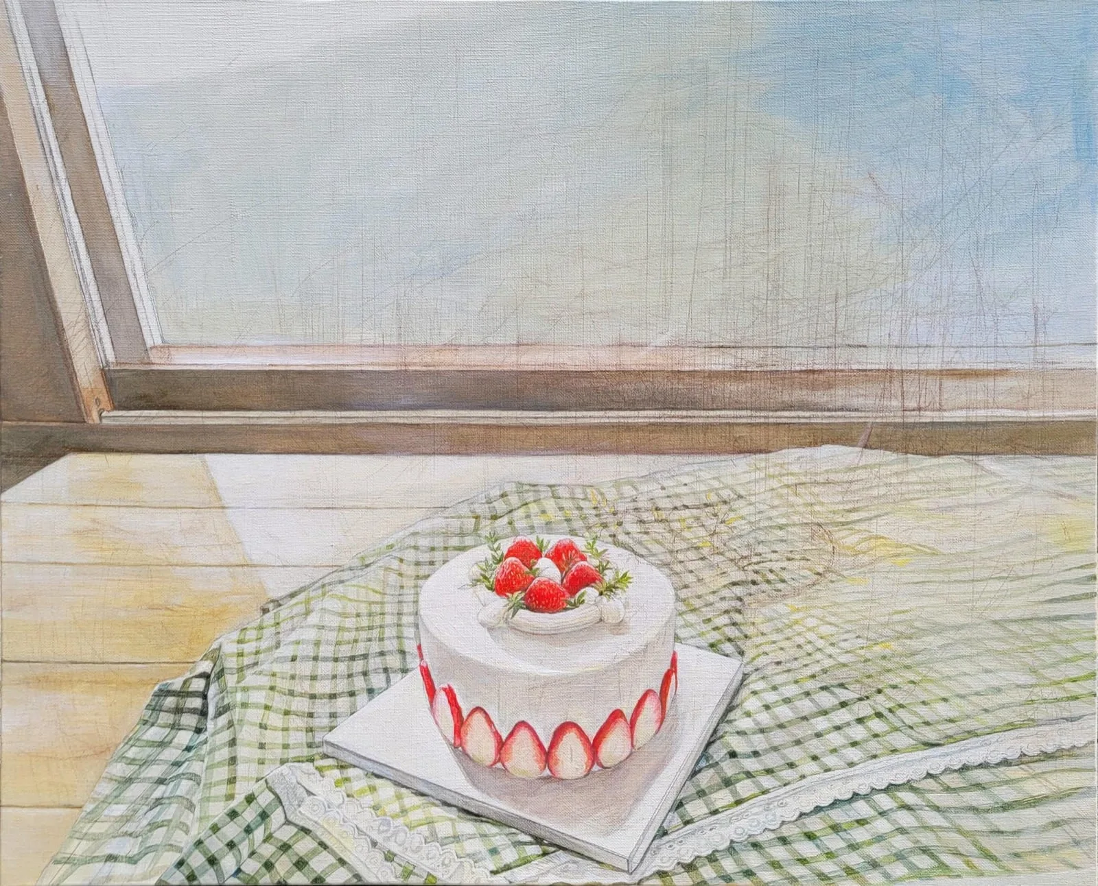 서금앵, 〈공간에 마음을 놓다〉, 2024, Oil on canvas, 70.7x60.6cm