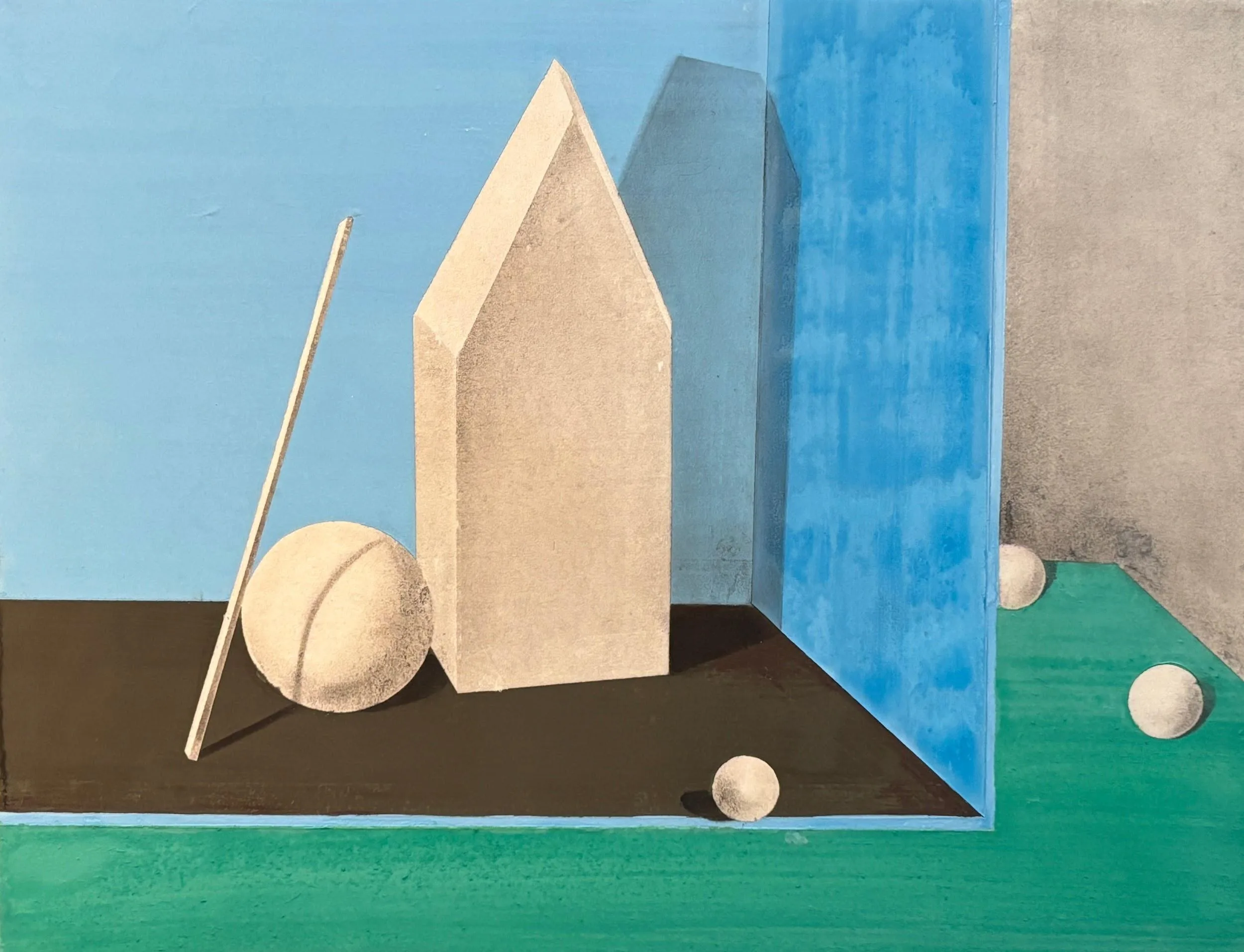 정서온, 〈마음의 형태 #1〉, 2025, 장지 위에 흑연가루·안료, 32x40cm