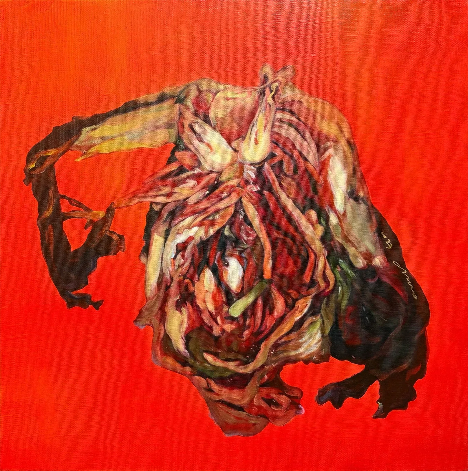 이현정, 〈김치2023-2〉, 2023, Oil on canvas, 45.5x45.5cm