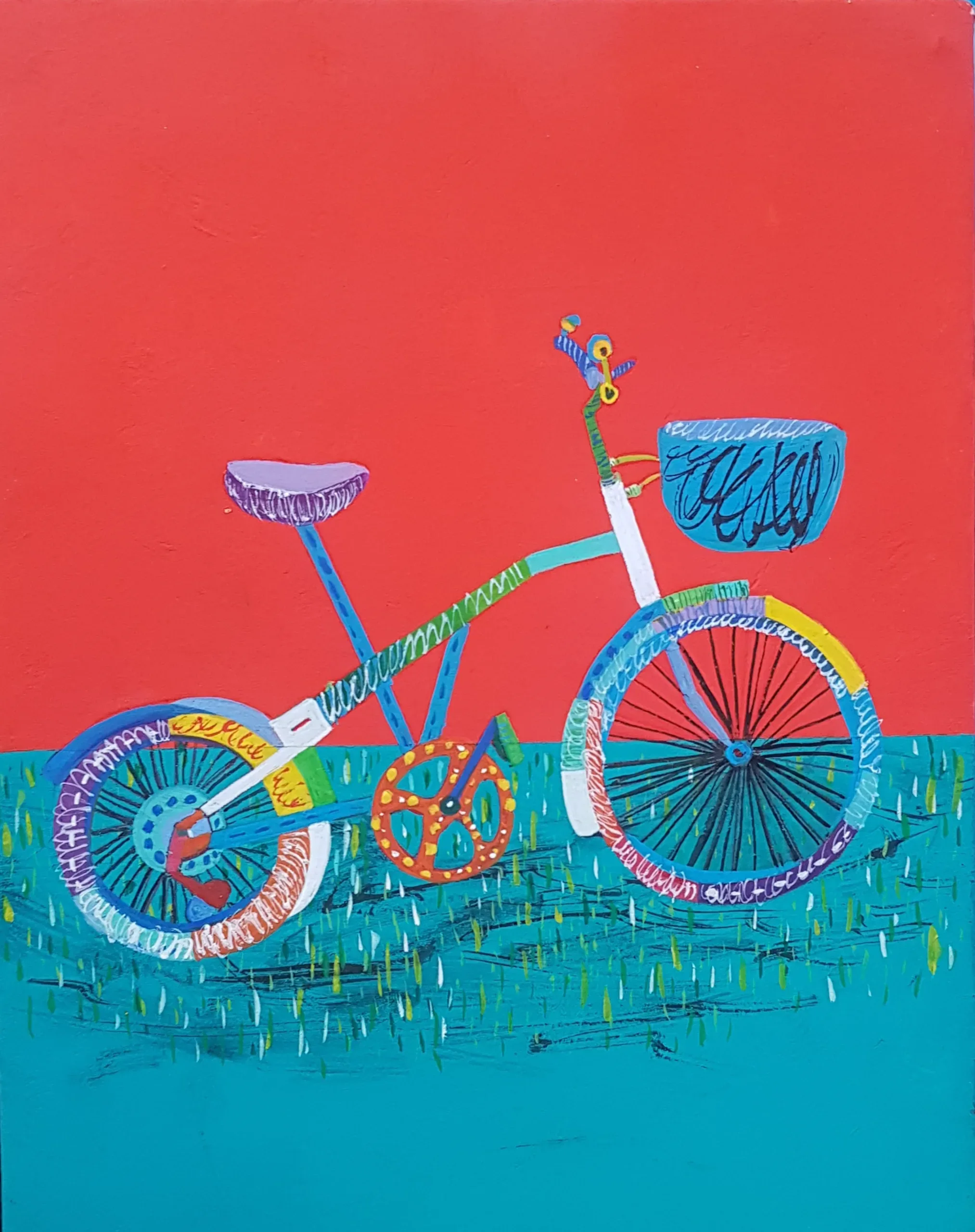 안은경, 〈쉼표(,)〉, 2026, 장지에 채색, 19x24cm