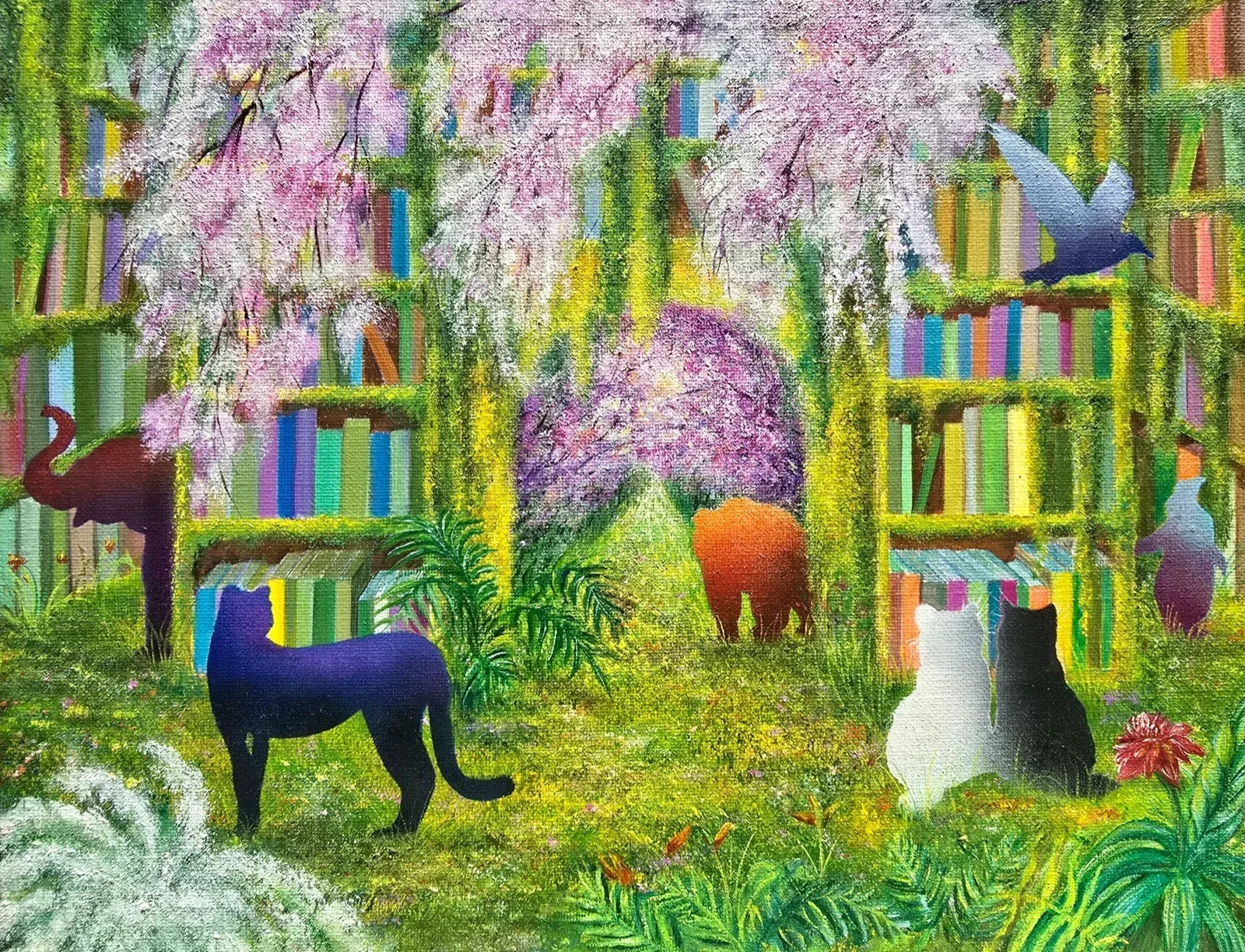 천지수, 〈책장 사이의 세계-봄〉, 2025