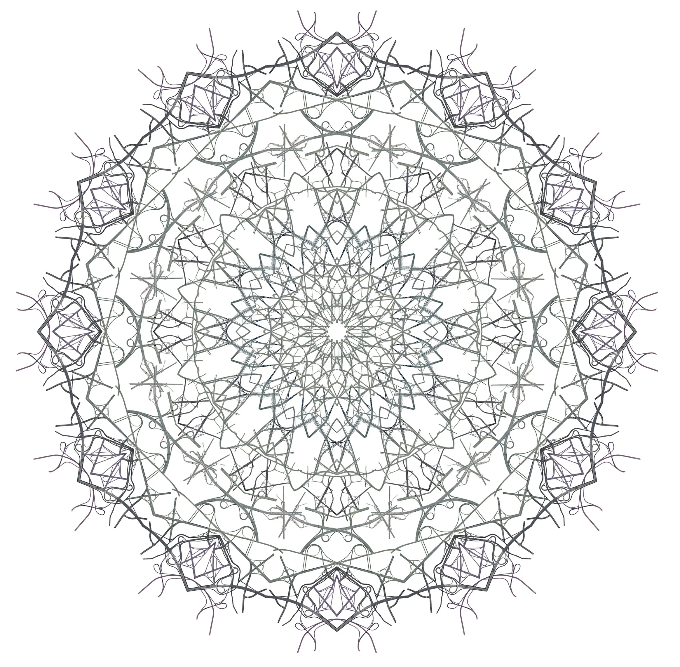 김태균, 〈Ornament #3-1〉, 2013, 디지털 프린트·디아섹, 100x100cm