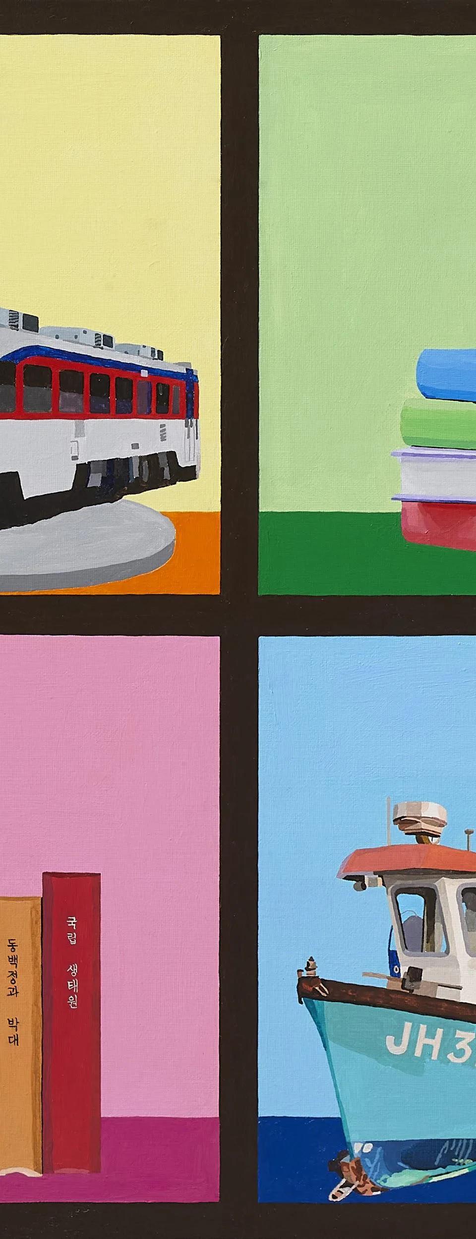 배가 있는 책가도 - 조신욱