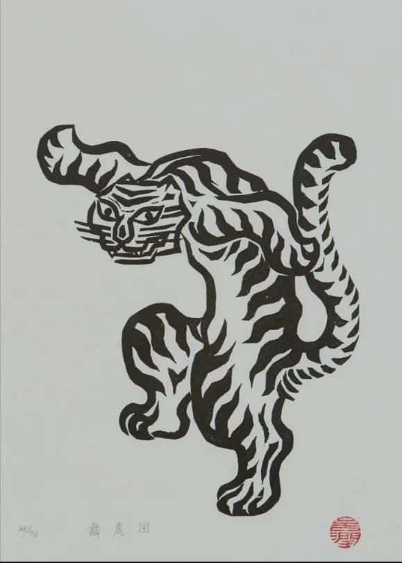 오윤, 〈무호도〉, 1985, (사후판화)목판, 35x25.6cm