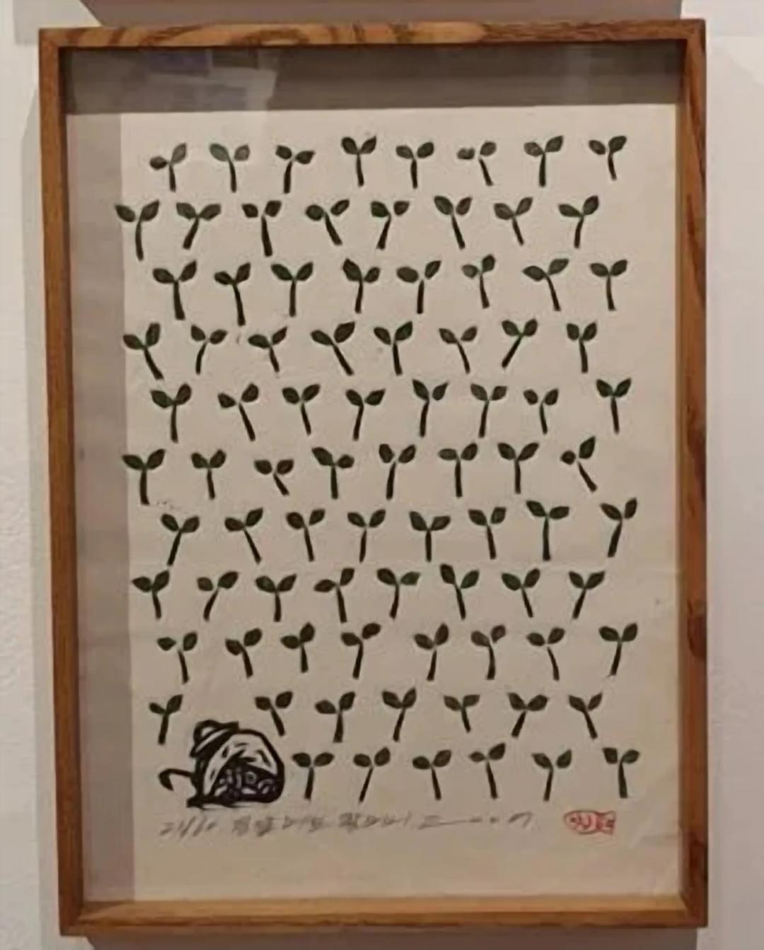 이윤엽, 〈콩밭메는 할머니2〉, 다색 목판(60장 중), 25x32.5cm — 거장 사후 판화의 한 자락