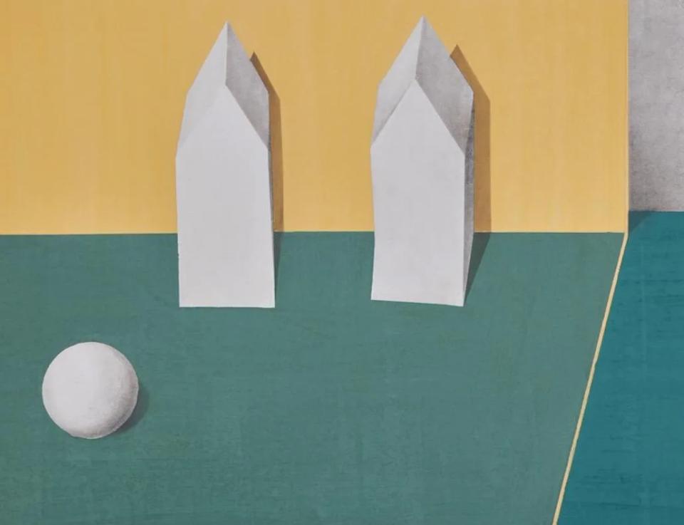 형태놀이 #15, 장지 위에 흑연가루, 안료 - 정서온