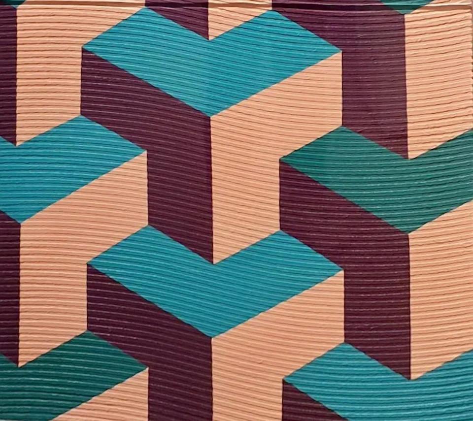 folded tint, Acrylic, gouache, gel on modeling made canvas - 장희진