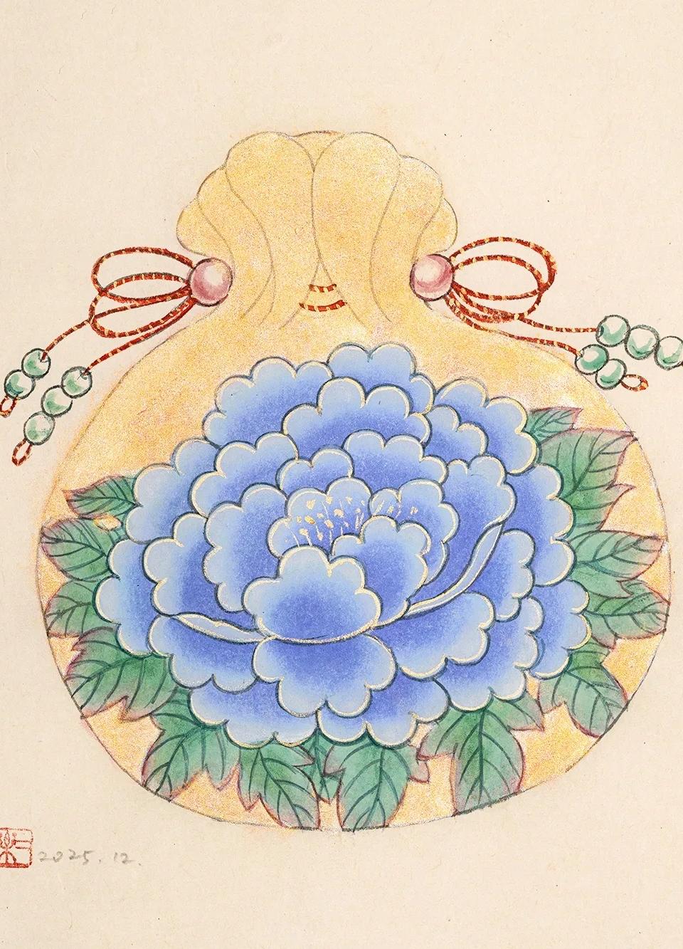 복주머니(블루) - 조이락