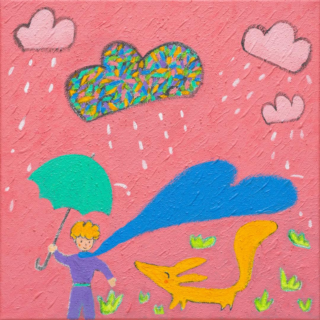 Kang Seoktae, Feel-Good Day, 2023, acrylic on canvas, 45×45 cm