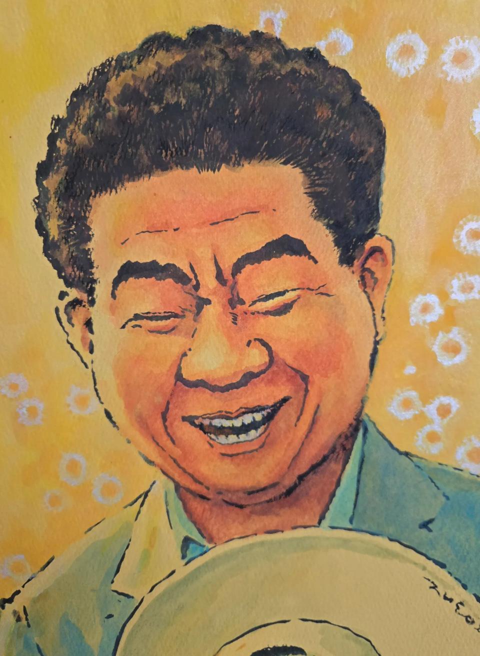 노무현, 종이, 수채 - 박재동