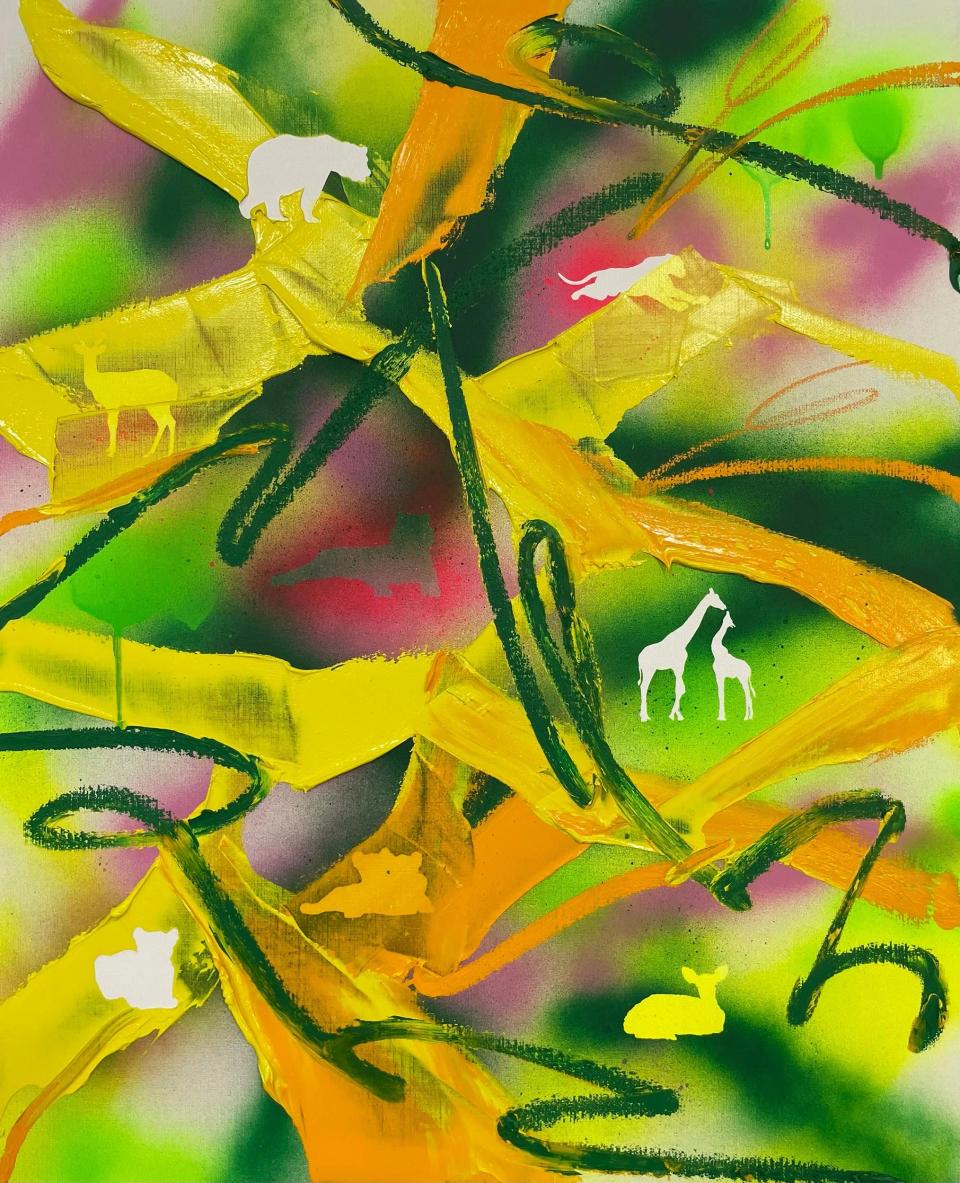TROPICAL FOREST, Oil and spray on canvas - 박수지