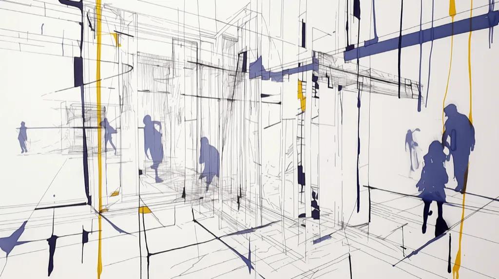 Park Jihye, y&b drawing, 2025, Digital print, 40x60cm