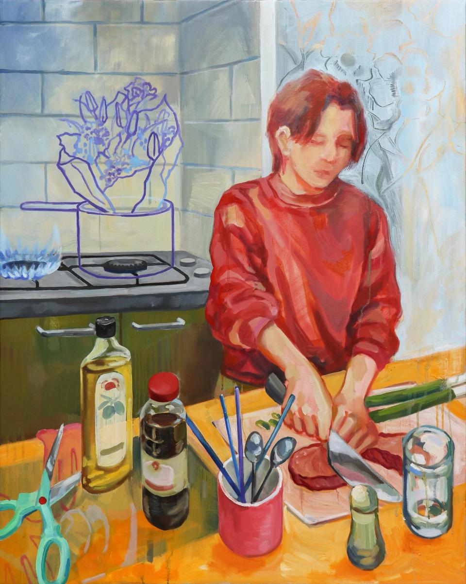 소화 : 消化, 消火, 燒火, 린넨에 유채 - 이채원