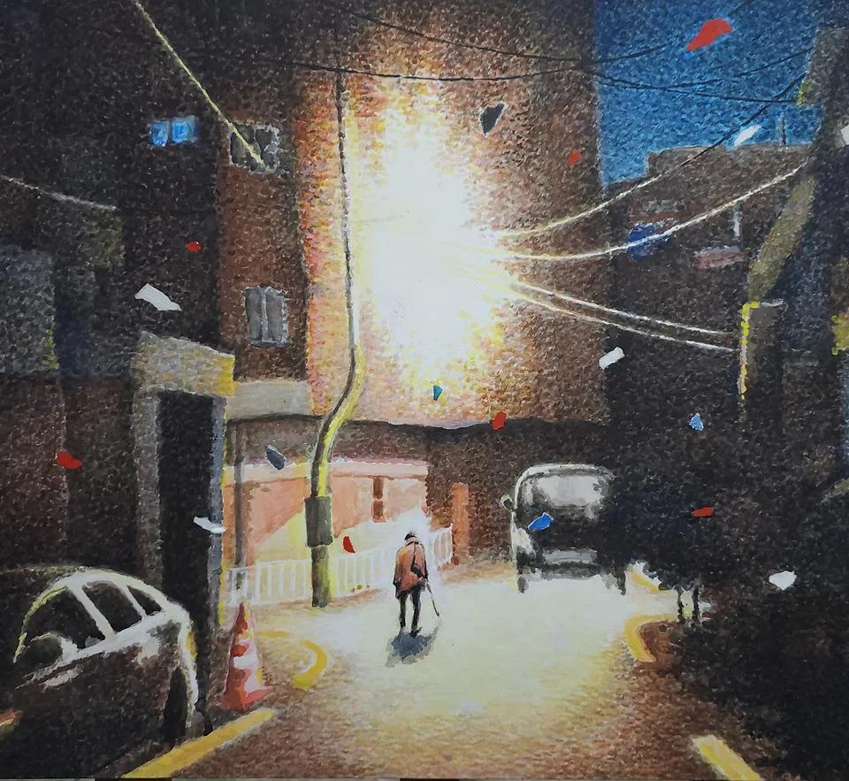 밤골목길 ㅡ귀가 - 칡뫼 김구